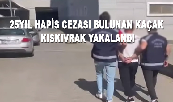 25YIL HAPİS CEZASI BULUNAN KAÇAK KISKIVRAK YAKALANDI