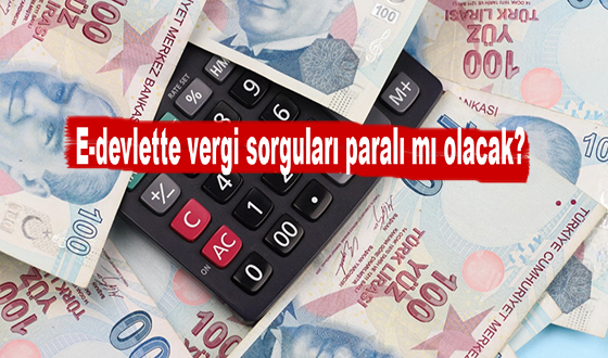  E-devlette vergi sorguları paralı mı olacak?