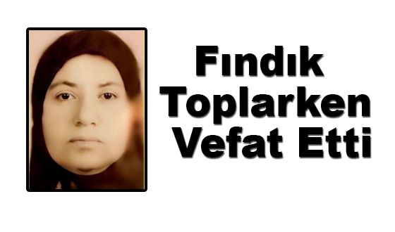 Fındık Toplarken Vefat Etti