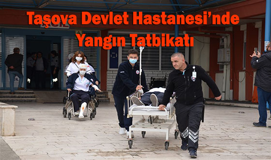 Taşova Devlet Hastanesi’nde Yangın Tatbikatı