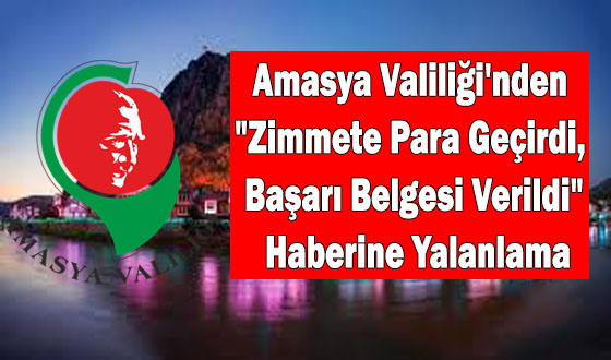 Amasya Valiliği'nden 