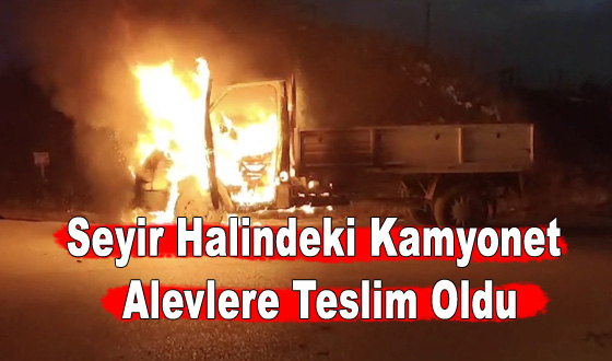 Seyir Halindeki Kamyonet Alevlere Teslim Oldu