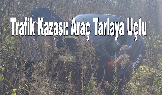 Trafik Kazası: Araç Tarlaya Uçtu