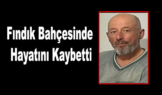 Fındık Bahçesinde Hayatını Kaybetti