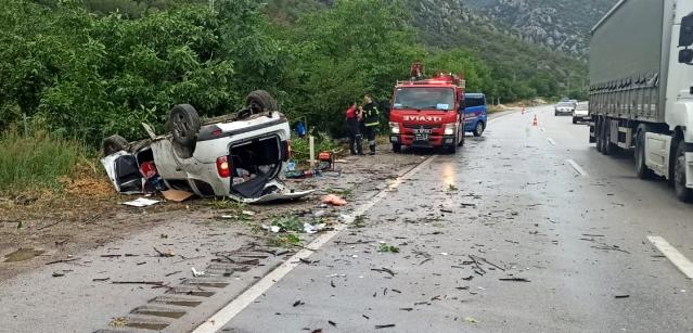 Amasya Yenice mevkiinde kaza:1 ölü 1 yaralı