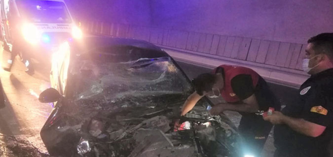   Amasya T1 Tünelinde Kaza 1Kişi Hayatını Kaybetti