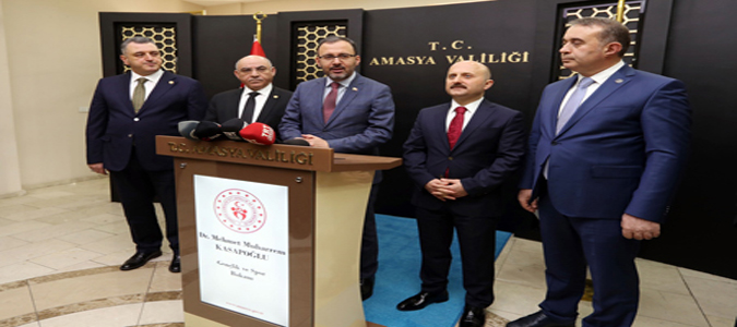 Bakan Kasapoğlu, Amasya'ya Kazandırılacak Spor Yatırımlarına İlişkin Açıklamalarda Bulundu.