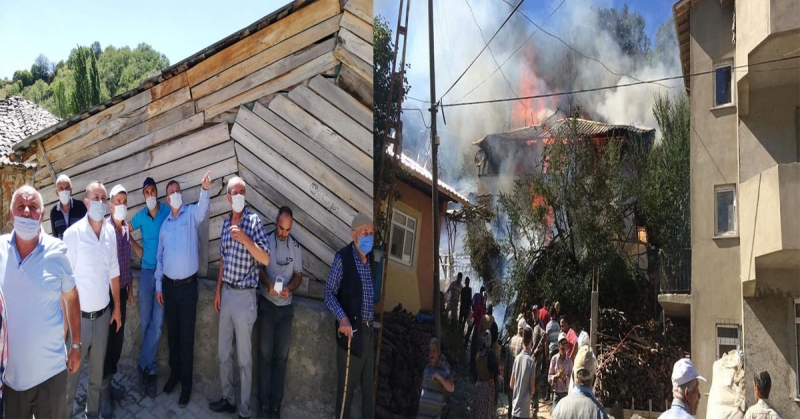CHP Amasya Teşkilatı'dan Yangın Mağdurlarına 'Geçmiş Olsun' Ziyareti
