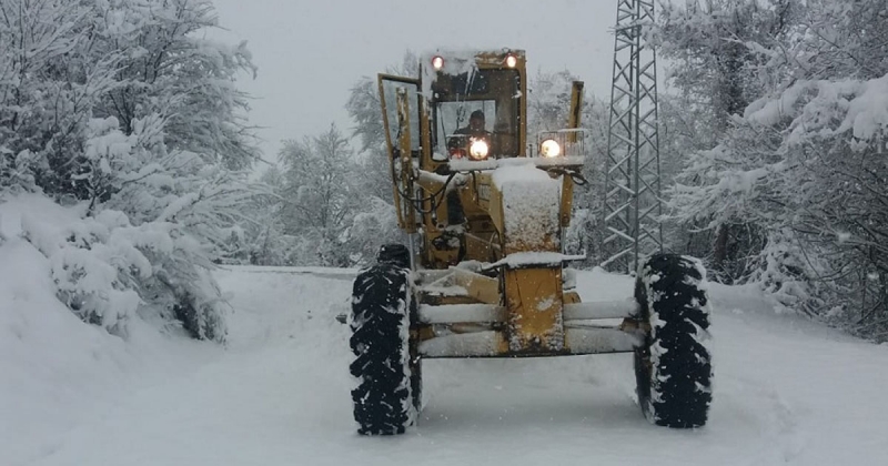 Kar Nedeniyle 42 köy Yolu Ulaşıma Kapandı