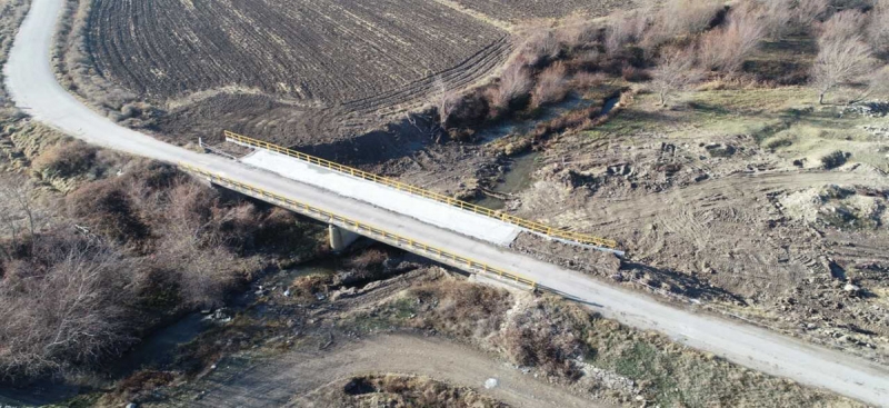 Merzifon Yalnız Köyü Yolu Üzerindeki Köprü Genişletme İnşaatı Çalışması Tamamlandı