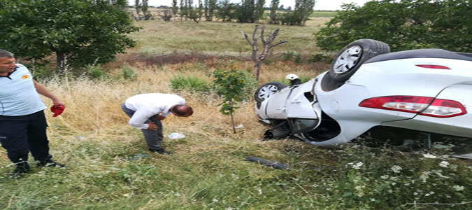 Merzifon'da Trafik Kazası