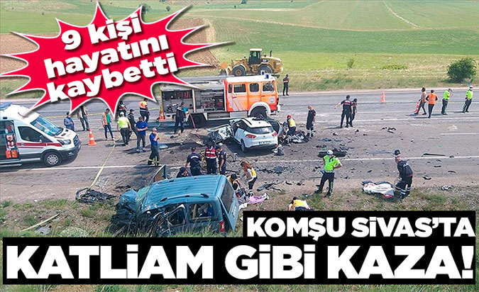 Sivas'ta Feci Kaza Çok Sayıda Ölü Ve Yaralı Var